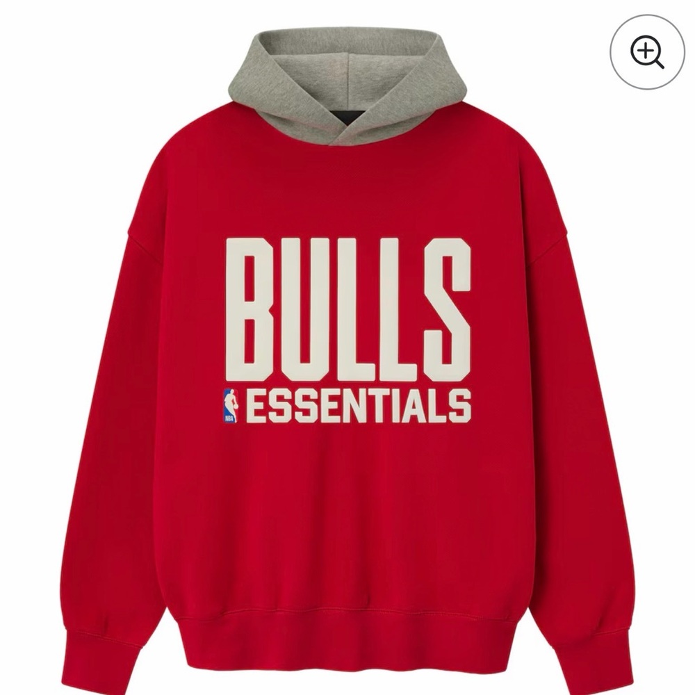 Unisex Chicago Bulls Fear of God x NBA Red/Heather Gray Sport Hoodie